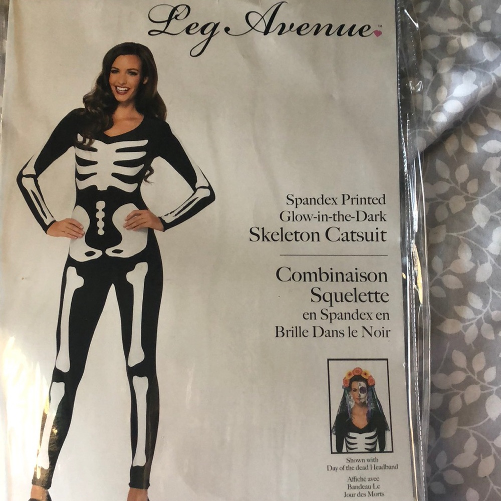 Skeleton costume one piece
